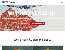Tablet Screenshot of apm-ag.de